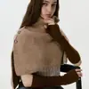 Luvas Sem Dedos de Cor Pura com Design de Nicho Estilo Coreano Lã Macia Tricotada para Homens e Mulheres Moda Outono e Inverno Mangas Quentes