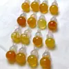 Pingente de Buda de Calcedônia Colorida Tipo Gelo Ágata Natural Doce Nuvem Auspiciosa Fechadura Pingente de Jade Raposa Corrente