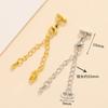 Pulseira Banhada a Cobre Ouro 18K Verdadeiro Micro Diamante Fecho Lagosta Acessórios para Cabeça Ouro Branco Fileira Dupla Pérola Espiral Corrente Extensora Fecho