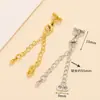 Pulseira Banhada a Cobre Ouro 18K Genuíno Fecho Lagosta Cabeça Ouro Branco Micro Diamante Fileira Dupla Espiral de Pérola Corrente de Extensão Fivela Acessórios