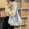 Bolso tote de gran capacidad para mujer 2026 nueva moda versátil bandolera plisada con patrón de estrellas para el trabajo casual bolsa de tela