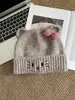 ¡Tan lindo! Nuevo gorro de punto grueso, cálido, con temática de gatos para mujer, estilo coreano, dulce y versátil, para otoño e invierno