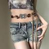 Cadena de Cintura Estilo Étnico Bohemio para Mujer Nueva Llegada Cintura Estilo Tierra Moneda de Cobre Cinturón Combinable con Vestido Jeans