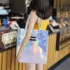 Bolso de Hombro Láser Personalizado Moda Trendy Casual Bolso Tote Europeo y Americano Bolso de Mujer Pu Cartera Gran Capacidad Bolsa de Compras