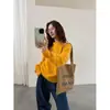 MalvaviscoNiebla Cepillado~Lana Cachemir Cuello Redondo Manga Larga Tejido Superior para Mujer Otoño Invierno Versátil Suéter Superior