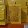 Atacado Imperador de Jade Dinheiro Carimbado Papel Moeda Rolo de Dinheiro Lingbao Dinheiro Tongbao Caridade Perdão do Imperador de Jade Amarelo Papel Adereços Dinheiro Universal