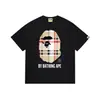 Camiseta Pe Verão Camuflada Unissex Manga Curta Gola Redonda Estilo Japonês Tendência para Homens e Mulheres