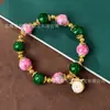 Pulsera Panjiayuan Pekín Vidrio Gris Fragante Porcelana Cadena Palacio Sepa Para Mujer Hombre Pulsera Avanzada de Porcelana Gris Fragante Venta al por Mayor
