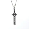 Colgante Retro de Acero Inoxidable Europeo y Americano para Hombres y Mujeres, Accesorio de Collar de Espada Rota Tridimensional