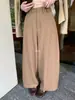 Sus dulces pantalones casuales simples versátiles adelgazantes de estilo coreano para principios de otoño con pliegues globo 66648