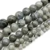 Piedra Lunar Blanca Natural Brillante Cuentas Sueltas Aretes Pulsera Collar Cadena de Mano Accesorios de Cadena Budista Joyería Cuentas Redondas