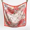 Bufanda Decorativa Cuadrada de Imitación Seda de Alta Gama Estilo Coreano para Mujer, Nueva Moda Primavera y Verano, Versátil de Lujo Ligero, Chal y Bufanda