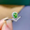 Explosiones Naturales Anillo Chaffrae Base TikTok Detección Anillo Corona Pera Gota Chaffrae Natural
