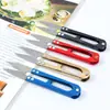 Tijeras de plástico con mango para cortar hilos, Tijeras domésticas de acero inoxidable en forma de U para hilo, Tijeras en forma de V para punto de cruz, Tijeras para cortar hilos