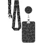 Porta-Crachá Retrátil Mais Vendido Transfronteiriço Estampa de Leopardo Porta-Crachá de Trabalho Cordão para Identificação Clipe para Crachá Médico em Estoque