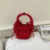Bolsos Pequeños de Moda para Mujer Este Año 2026 Nueva Moda Bolso de Hombro Cruzado Versátil Bolso Cruzado Cubo Plegado
