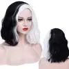 Amazon Nueva Peluca Kuila Negra y Blanca Bruja Kuila cos Peluca Personalizada Blanca Parcial Cabello de Anime