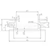 Disipador de calor perfil de aluminio TO-3 Triodo sellado en oro radiador especial 45*45*14mm disipador de calor electrónico bloque de aluminio