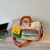 Bolsa de equipaje Dopamine de bloques de color para mujer, Gran capacidad, Bolsa para viajes cortos, Versátil para ir al trabajo y almacenamiento, Bolsa accesoria para equipaje
