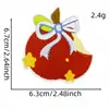 Nuevas Pegatinas de Tela Bordadas Serie Manzana Roja de Dibujos Animados Nuevos Accesorios para Ropa Pegatinas Bordadas de Frutas para Computadora en Stock