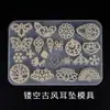 Nuevos Moldes de Resina de Cristal DIY Huecos Estilo Antiguo Colgante de Arete Colección de Joyería Moldes de Silicona Al Por Mayor