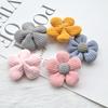 Hebilla Tejida de 5 cm Cosida a Mano Flor de Cinco Pétalos Flor de Tela Hecha a Mano Adornos para el Cabello Tocado Accesorios para Horquillas DIY