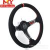 Volante de Liberación Rápida Modificado para Coche Deportivo de Venta Caliente Transfronterizo 14 pulgadas Gamuza Cóncavo Volante de Carreras Competitivas