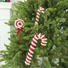 Decoraciones Creativas Navideñas Transfronterizas Colgantes de Caramelo de Bastón de Espuma Lazos de Paleta Navideña Adornos de Bolas Navideñas