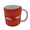Directo de Fábrica Transfronterizo juego de tazas de lana tetera personalizada taza suéter tejido jacquard de doble cara diseño de prueba