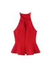 Comercio Exterior AliExpress Verano 2026 Nuevo Estilo Francés de Puro Deseo Top sin Mangas con Adorno de Lazo y Cuello Halter Dobladillo para Mujer