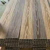 Madera plástica fábrica vieja personalizada balcón terraza impermeable WPC exterior anticorrosión dos colores coextruido madera plástica agujero redondo piso exterior