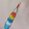 Pano de pó plástico multifuncional cabo de borracha capa protetora para espanador espanador arco-íris espanador de penas eletrostático espanador de mesa