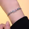 Moda Europeia e Americana Elegante, de Alto Padrão, Doce e Cool Coração, Estrelas, Lua, Borboleta, Pulseira de Zircônia, Design de Nicho, Mão Exquisita