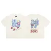 Camiseta Vintage Suelta de Manga Corta con Cuello Redondo Lavada y Desgastada Estilo Americano San Miguel 2026 para Hombres y Mujeres Moderna