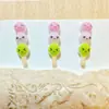 Decorações de Unhas Artísticas Vermelhas de Espinheiro-Alvar Cristalizado Simulado Estilo Chinês, Acessórios de Resina para Unhas e Cabelo de Picolé Divertido com Tema de Comida