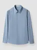 Camisa de Rayas de Fibra de Bambú para Hombre Manga Larga Primavera 2026 Nueva Casual de Negocios Alta Gama Sin Planchar