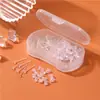 Conjunto de Cotonetes de Orelha com Tampões de Ouvido de 2 Compartimentos, Piercing de Orelha, Tampões Anti-Ouvido, Cotonetes de Orelha de Plástico, Cotonetes de Orelha de Silicone Simples, Agulhas de Orelha
