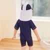 Traje de baño de una pieza para niños, nuevo traje de baño de tiburón para niños, gorra de protección solar, traje de surf para bebés de secado rápido