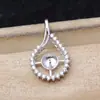 Prata 925 Pérola Pingente de 6 Caracteres Acessórios DIY Joias Pingente 10-12 Acessórios Base de Pérola JG6227