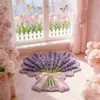 Alfombrilla de Suelo Estilo Deportivo Retro Americano Transfronteriza de Amazon Alfombrilla de Pie de Felpa de Cristal de Dibujos Animados Alfombrilla de Cama de Imitación de Cachemira para Dormitorio