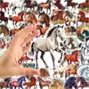 56 Adesivos de Cavalo Selvagem de Compra Direta Transfronteiriça com Texto Motivacional para Diários de Computador, Adesivos Decorativos de PP para Entusiastas de Cavalos