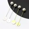 Accesorios para Hacer Joyería DIY, Base de Broche de Alfiler Plano, Alfiler de Perla, Bandeja Plana, Materiales Hechos a Mano, Joyería