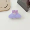 Pinza Pequeña de Acetato con Forma de Corazón Estilo Coreano para Mujer, Elegante Pasador para Peinados Semirecogidos, Pinza Tiburón para Moño Accesorio para el Cabello