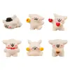 Micro Paisagismo com Musgo Criativo Fofo Cachorrinho Branco DIY Decoração de Jardinagem Acessórios Mini Carro Enfeites de Mesa