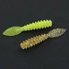 Cebo Luminoso para Pesca de Raíz con Larvas de Cola de Hoja, Anzuelo Micro para Pesca de Raíz, Cebo Blando Flotante con Cola de Cuchillo Rosca, Gusano Blando Negro Dinámico para Pesca con Cola en T