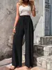 Ropa de mujer transfronteriza europea y americana Amazon Temu 2026 primavera-verano nueva moda versátil cuadros de burbujas casual pantalones anchos para mujer