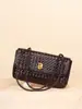 Bolso de Noche Nuevo de Alta Calidad para Mujer, Bolso de Hombro Versátil con Solapa de Moda Transfronteriza, Bolso de Cadena, Bolso Cruzado de Estilo Simple