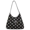 Bolso de mano de lunares de moda para mujer, nueva colección 2026, bolso de hombro de gran capacidad para el trabajo, bolso tote vintage de gamuza