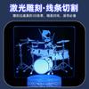 Suministro transfronterizo Serie de Instrumentos Musicales Luz nocturna 3D lámpara de mesa colorida con control remoto táctil creativa enchufe led luz visual de regalo