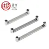 Clavo de Titanio F136 de Doble Punta en Ángulo Recto con Rosca Interna, Perforación Corporal Implatable para Clavícula, Joyería para Piercing
